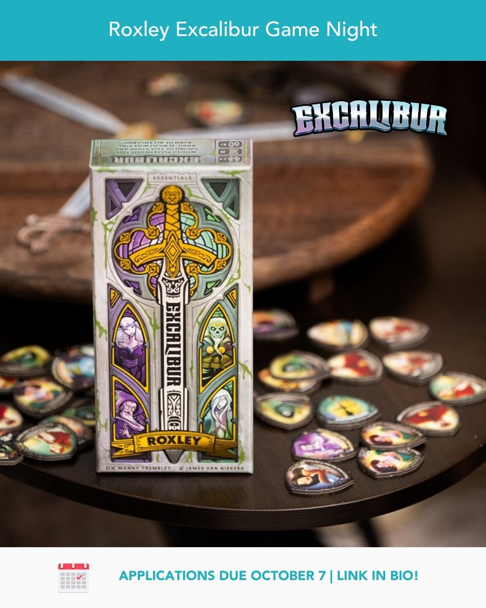 Tryazon's tweet photo. ⚔️👑 Still time to apply for the Roxley Excalibur Game Night!

Scheme, bluff &amp; outsmart your rivals to claim the legendary sword! 🗡️

🎉 75 hosts will receive a Roxley Games party pack!

📲 Apply: https://t.co/xMgd6eOy7H

#Tryazon #RoxleyGames #Excalibur https://t.co/SbQAkjorkM