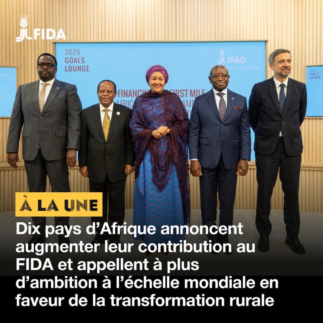 FIDAfriqueOuest's tweet photo. #UNGA81 

1️⃣0️⃣ pays africains  augmentent leurs contributions au FIDA 

Près de 9️⃣ millions d’USD au titre de #FIDA14. Ils appellent les partenaires internationaux à être à la hauteur de l'ambition.

▶️https://t.co/QLQKC8AOAX…

#FinancerlePremierKilomètre | #UNGA https://t.co/ka5RwxowG6