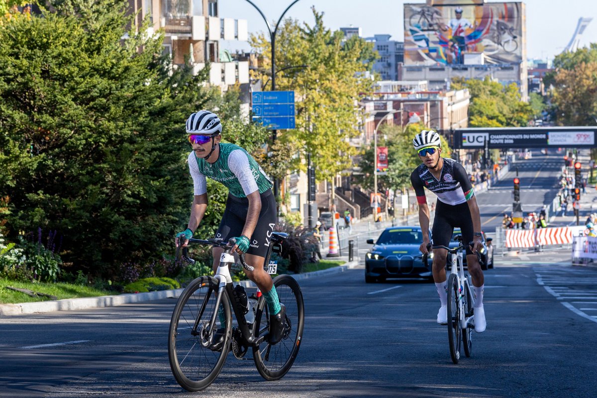 Saudi_Cycling's tweet photo. موسى آل نغف يخوض سباقه وسط نخبة العالم في مونتريال 🇸🇦🔥

بطولة العالم – طريق ✨
🇨🇦 | مونتريال - كندا
 #Montréal2026 #SaudiCycling https://t.co/5F5M9z654C