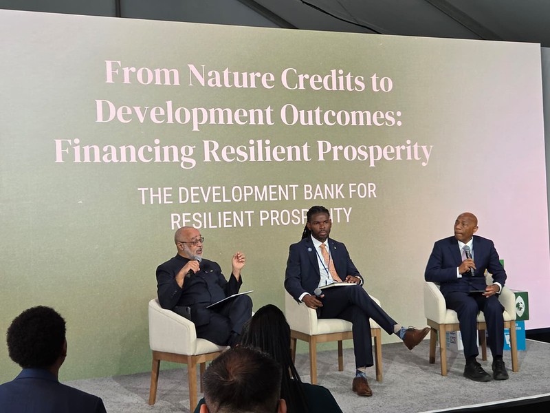 oecscommission's tweet photo. 🌎 Dr. Didacus Jules (far left), Director General of the OECS Commission, joined the important conversation at the 81st Session of the UN General Assembly, exploring nature-based financing.

Watch the timely conversation: https://t.co/ce2GQwpO3Q https://t.co/uYu3ja8qgg