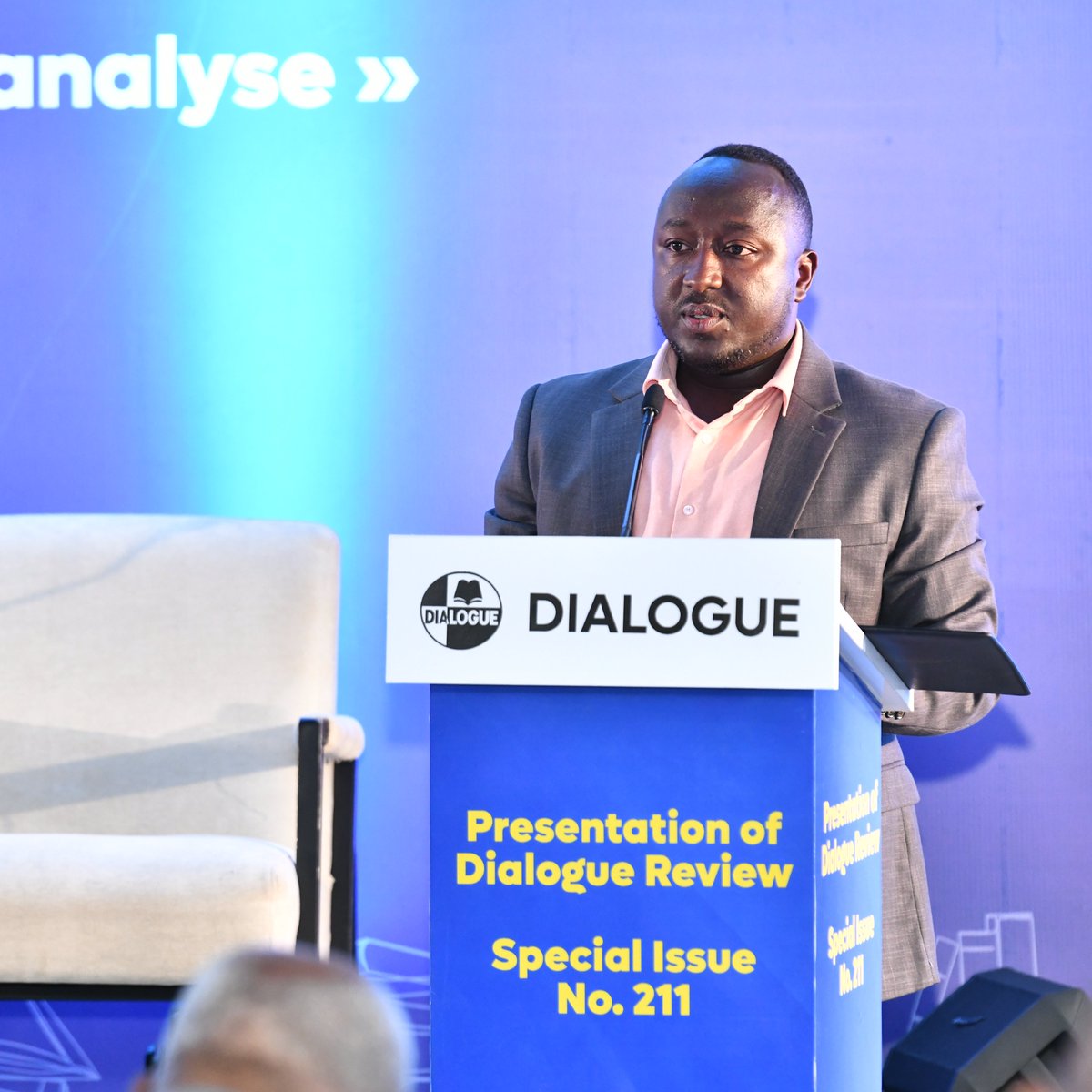 DialogueRwanda's tweet photo. ".@DialogueRwanda has become a space to share intellectual ideas &amp; foster informed debate on issues affecting our society. Nurturing thoughtful conversations is essential to shaping our understanding  informing what we do.”- @Emahoro1,PS at @Unity_MemoryRw, in his closing remarks https://t.co/rdLgKoiYRj