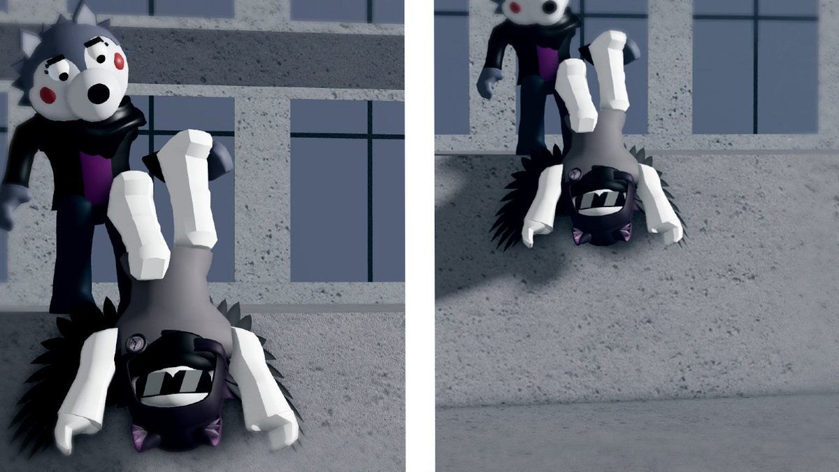 vertexpoint3d's tweet photo. "Willow put me down right now! Look! It's not even that high." #robloxpiggy https://t.co/6UqyMhmr0E