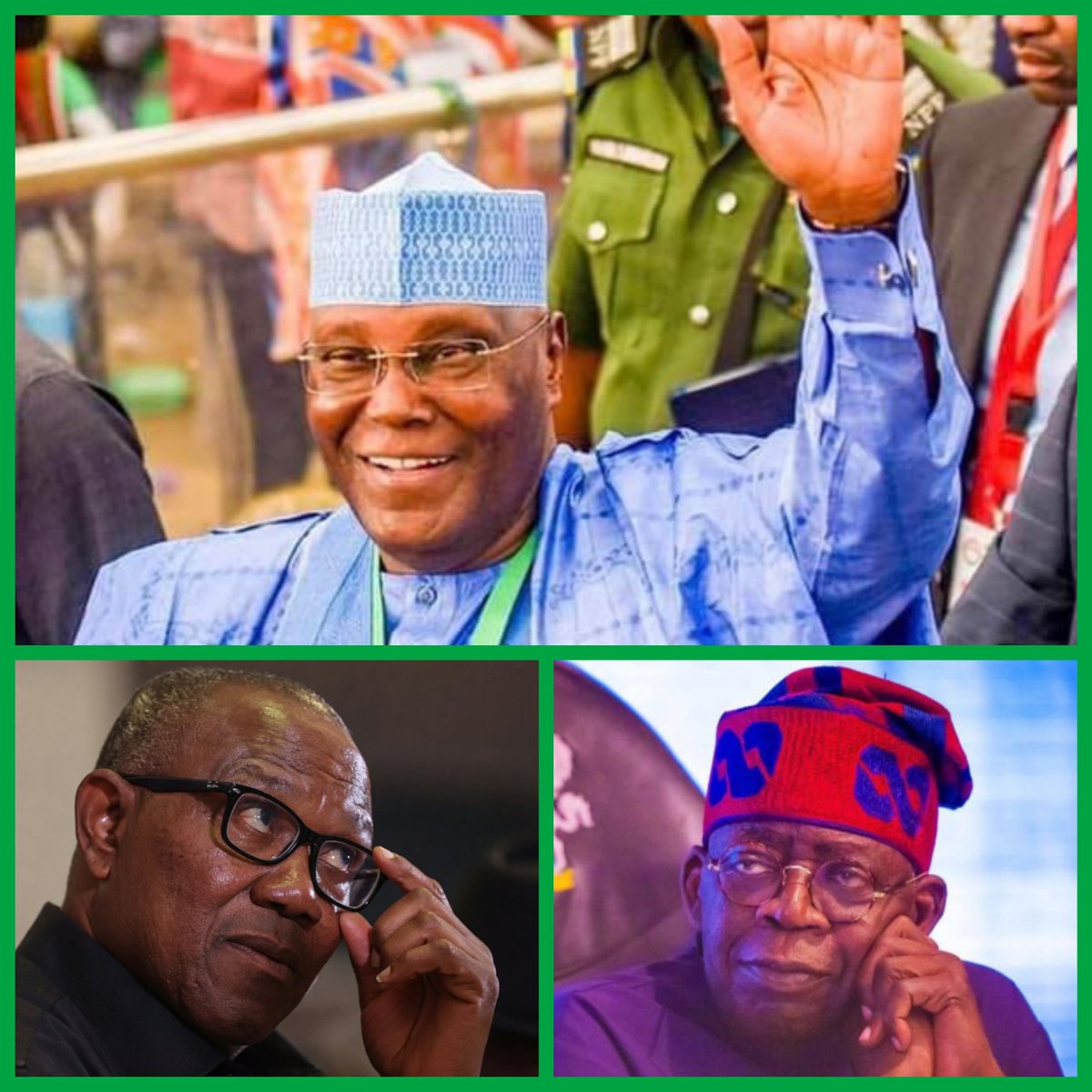 Atiku4ThePeople's tweet photo. #ATIKU2027: APC IS FINISHED!!! Atiku Abubakar Takes A Major Lead With 73.6 Percent Of The Total Votes, In A Nationwide Test 2027 Presidential Election; Leaving President Bola Tinubu In A Very Distant Third Position With 4.1 Percent Of The Total Votes, Far Behind Peter Obi Who Secured 22.3 Percent Of The Total Votes; BATs, Obidient Movement And Kwankwasiyya Protest Their Massive Defeats, Shouting "We No Go Gree" On X

There was nationwide jubilation among the Supporters of the 2027 Presidential Candidate of the African Democratic Congress, ADC, former Vice President Atiku Abubakar, on Friday, as he emerged winner of the "Tinubu Must Go" Presidential Preference Poll, conducted by Barrister Abba Hikima, the Convener of the Tinubu Must Go, TMG, movement, leaving the BATs, Obidient Movement and Kwankwasiyya, in tears.

The final results of the online contest, titled: "TMG Poll Final Result - Presidential Preference Consultation", was released on September 25, 2026, in a live broadcast, from Kano. According to the TMG movement, the poll recorded a total of 109,799 valid votes, across its platforms.

Atiku Abubakar, alongside Rotimi Amaechi as his running mate, polled 80,809 votes, representing 73.6 percent of total votes cast. Peter Obi of the Nigeria Democratic Congress, NDC, with Rabiu Kwankwaso as his running mate, secured 24,519 votes, representing 22.3 percent of the total votes. Other Candidates, including President Bola Tinubu, and undecided voters, polled 4,471 votes, representing 4.1 percent of the total votes, coming a distant third.

The results show that Atiku defeated Peter Obi with a wide margin of 51.3 percentage points, equivalent to 56,290 votes; a development that has thrown the Obidient camp and Kwankwasiyya Supporters into mourning, while All Progressives Congress, APC, Loyalists expressed shock at their Leader's distant third position.

According to Atiku's Supporters who reacted on Facebook shortly after the declaration, the poll has confirmed that Northern voters have rejected Peter Obi's 2027 Candidacy, and have also rejected President Tinubu's re-election bid. Many Obidients were seen lamenting on the outcome of the poll in comment sections, while members of the Kwankwasiyya movement expressed disappointment that their alliance with Peter Obi failed to gain traction as far as the poll was concerned.

Recall, that the Tinubu Must Go movement, first announced on September 17, 2026, that it would conduct its own poll to adopt a single consensus Candidate, if Atiku, Obi and Kwankwaso, failed to unite. On September 22, 2026, Barrister Hikima wrote to the Opposition Leaders, urging them to set aside their personal ambitions and form a united front.

The group fixed September 24, 2026, for internal consultation, and announced the final outcome on September 25, declaring support for the Atiku/Amaechi 2027 Presidential ticket, as the strongest grassroots ticket to defeat President Tinubu, come 2027 general elections.

While Atiku's Supporters celebrated across Kano, Kaduna and Abuja, describing the result as proof that Atiku remains the most acceptable opposition figure, the mood in the camps of Obi, Kwankwaso and President Tinubu, was that of tears and disappointment, as their Candidates failed to match Atiku's commanding lead in the Community poll.

#AtikuIsForThePeople #TheAtikuMovement