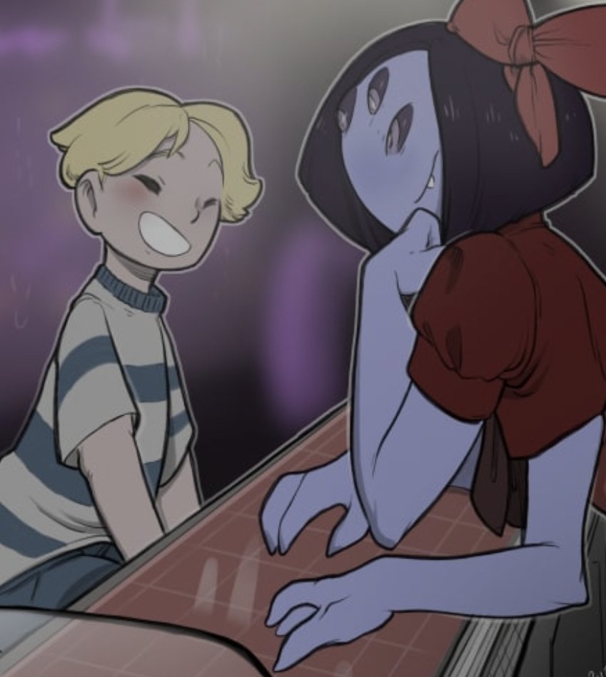 SpidersDen_'s tweet photo. 🕸Ahhh.. The spider is back~ Alittle small detour, but shes already finshing up a conversation wtih one of the locals..🕸

🕸Of course she does wonder who'll show up first...🕸

(Quote/Replies encourged ♡) https://t.co/hJJR8VsyZU