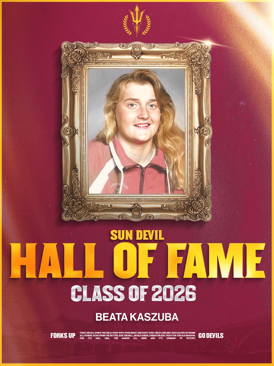 ASUSwimDive's tweet photo. One of the most decorated swimmers in Sun Devil history, celebrate three-time National Champion and five-time conference champion Beata Kaszuba-Baker’s induction into the Sun Devil Athletics Hall of Fame on Friday, Oct. 9.  Get your tickets now: https://t.co/OemS3tFWgY https://t.co/1ywp1QLgWk