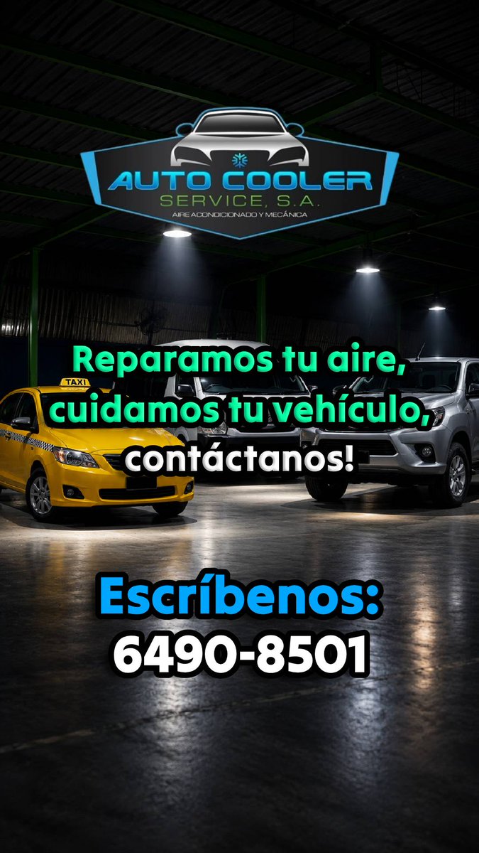 AutoCoolerPTY's tweet photo. Servicios de aire acondicionado de auto:

-Diagnóstico.
-Recarga de refrigerante.
-Reparación de fugas.
-Limpieza del sistema.
-Reparación de componentes eléctricos y mecánicos.

#Panamá #PTY #Autos #Hoy #Tendencia #Trending #Viral #ParaTi #Tecnologia #Actualidad #News #Breaking https://t.co/NuWhIMmuAB