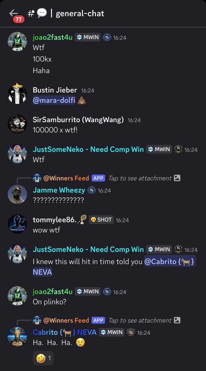 DailyLoud's tweet photo. Somebody in the @MetaWin discord just hit an actual 100,000X

Everytime somebody hits a big win on MetaWin they notify the discord with the replay, so you can verify it actually happened

They also have a $1M airdrop paying out to players this month

If you deposit on https://t.co/v05UbXcq6O, you get a piece

Only 5 days left to qualify!

I’d make sure you go take advantage while it lasts

Comment your username, we’ll give one of you another $300 as well