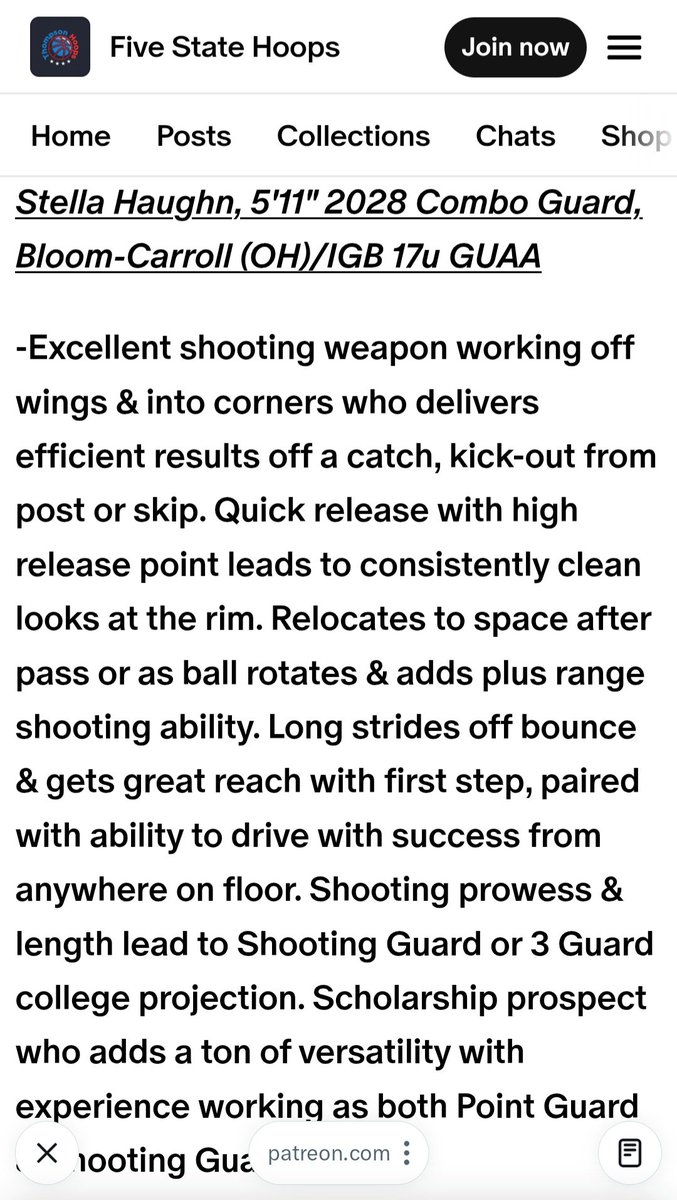 StellaHaughn's tweet photo. Thank you for the write-up @FiveStateHoops https://t.co/V6kCWrfARQ