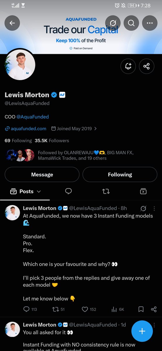 MarkaelZenith's tweet photo. @AquaFunded @LewisAquaFunded Account followed ✅
Let's goo 🚀
Comment on the quoted tweet done ✅ https://t.co/fZSCWlU22J