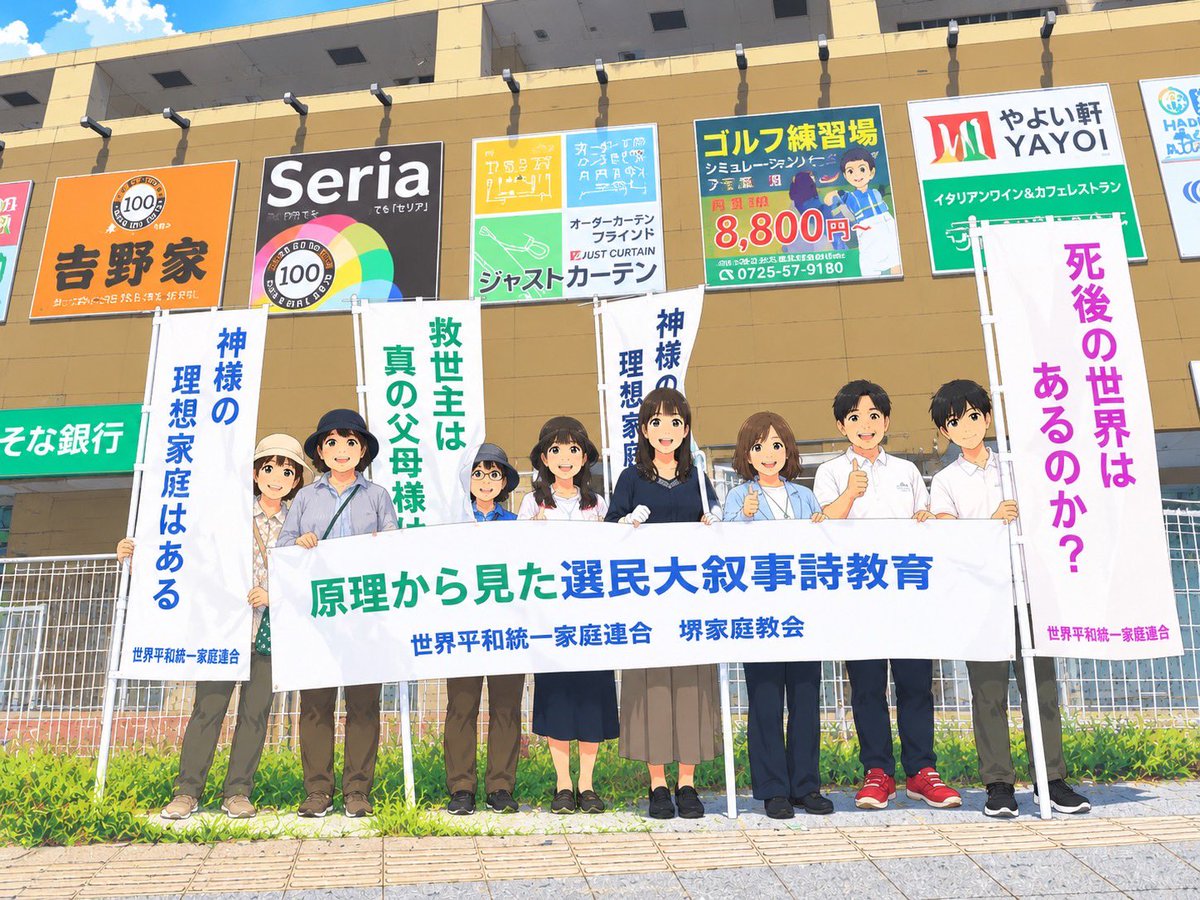 HJkitasinoda's tweet photo. 世界平和統一家庭連合 堺家庭教会
和泉中央駅前にて先日637回目の路傍演説を
和泉基台が担当し二世男子をはじめ、5人の弁士が立ちました

天の父母なる神様と真の父母様を中心とする 、事情と心情を同じくする兄弟姉妹が一つに集う人類一家族世界の実現を目指し

堺家庭教会信徒一同は今後も頑張ります https://t.co/44mqmpf1tB