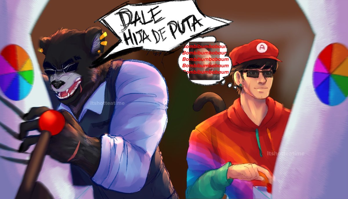 ItsHotTeaTime's tweet photo. No traten mal a su máquina del casino, adivinen quien de los dos consiguió 3 corazones BOMBIBUMBABAUM 
#DEDSAFIOFanart https://t.co/JctOELT51l