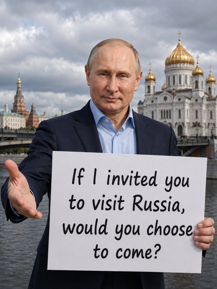 0DonaldTrumpJr1's tweet photo. 🇷🇺 Imagine receiving a personal invitation from Vladimir Putin to visit Russia.

 Would you accept?

A) Yes 🟢 

B) No 🔴 https://t.co/MNttNtb40x