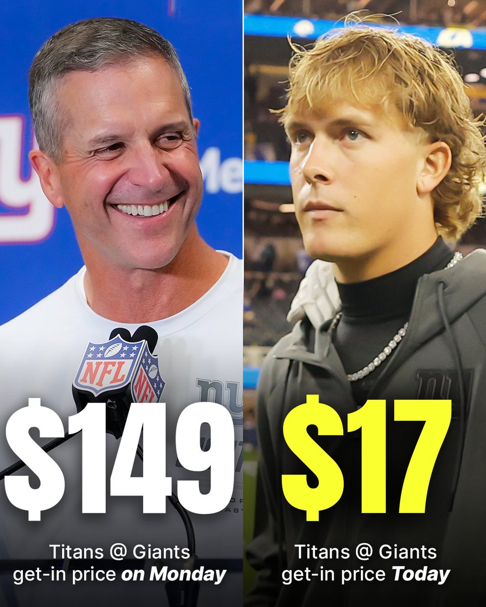 FanaticsSports's tweet photo. Giants tickets dropped 89% in 4 days 😳 https://t.co/ONm6kvnxF4