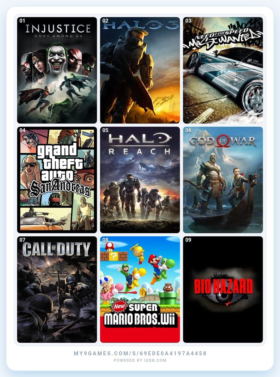 SheylaLove93's tweet photo. Me and the 9 games that shaped me https://t.co/1WH9VU6z4t