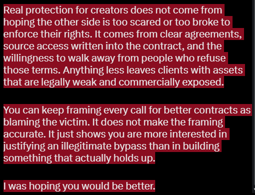 KSRG888's tweet photo. @Comrade_Del @AINO_X_Channel How disappointing. Your latest reply drops the substance and leans on emotional framing, accusations, and the same tired strawman. https://t.co/JuVd3myFSu