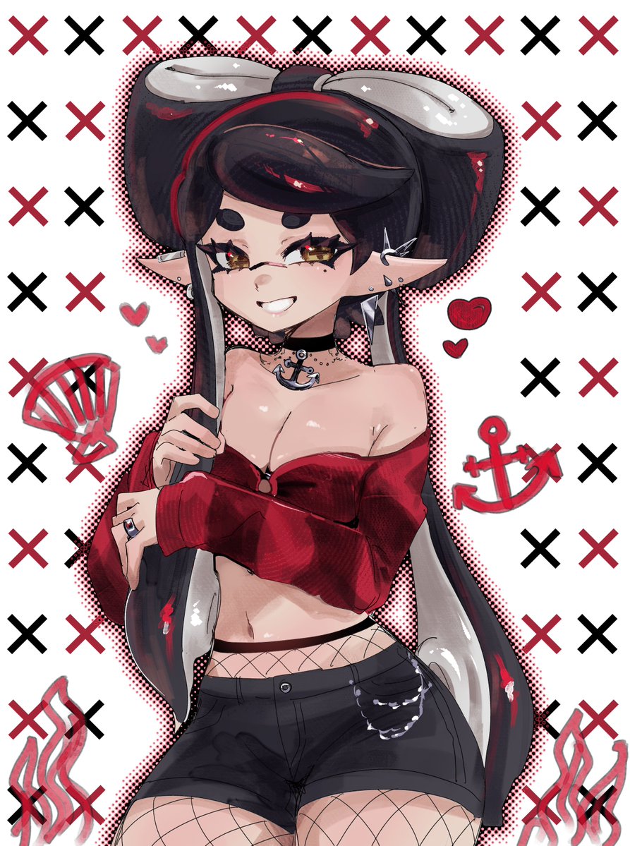 norishiitsu's tweet photo. I made a better version of that Callie art ❤️🖤 https://t.co/fXYlOpaWst