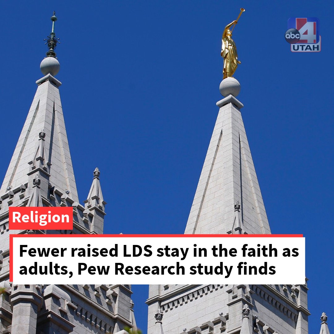 abc4utah's tweet photo. A new study by the Pew Research Center claims that member retention rates for the Church of Jesus Christ of Latter-Day saints has dramatically dropped in the last 10 years but the number of people converting to the faith has remained steady.

https://t.co/a2PEE74YJR https://t.co/CbPwcKy4n8