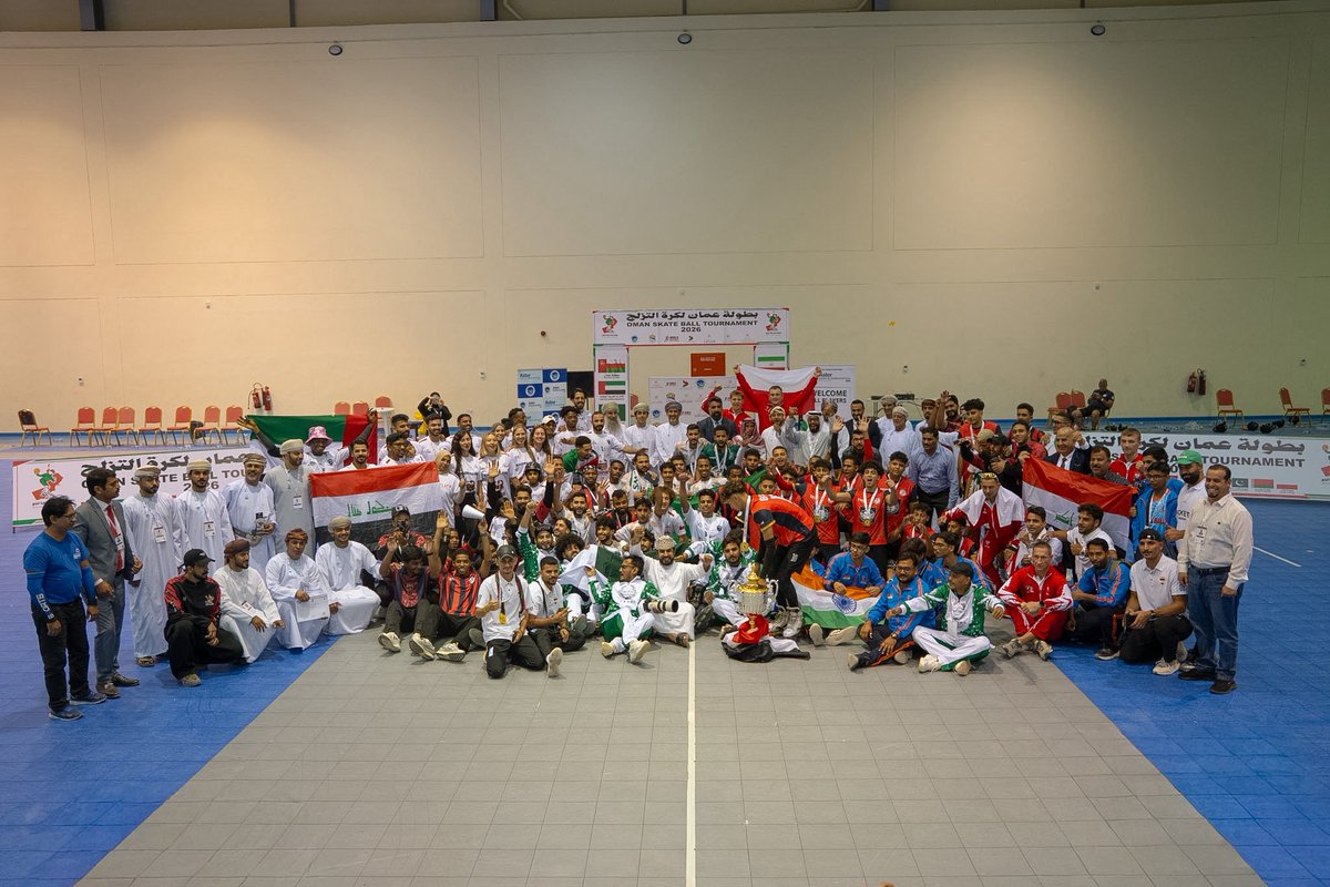 ossc_oman's tweet photo. اختتام بطولة عُمان لكرة التزلج بولاية عبري، برعاية المكرم الشيخ محمد بن سعيد القتبي، عضو مجلس الدولة،
توّج منتخب مصر باللقب، وحلّت السعودية وصيفًا، والإمارات في المركز الثالث، في ختام ناجح لبطولة دولية عززت حضور رياضة كرة التزلج في سلطنة عُمان. https://t.co/aE63setbC4