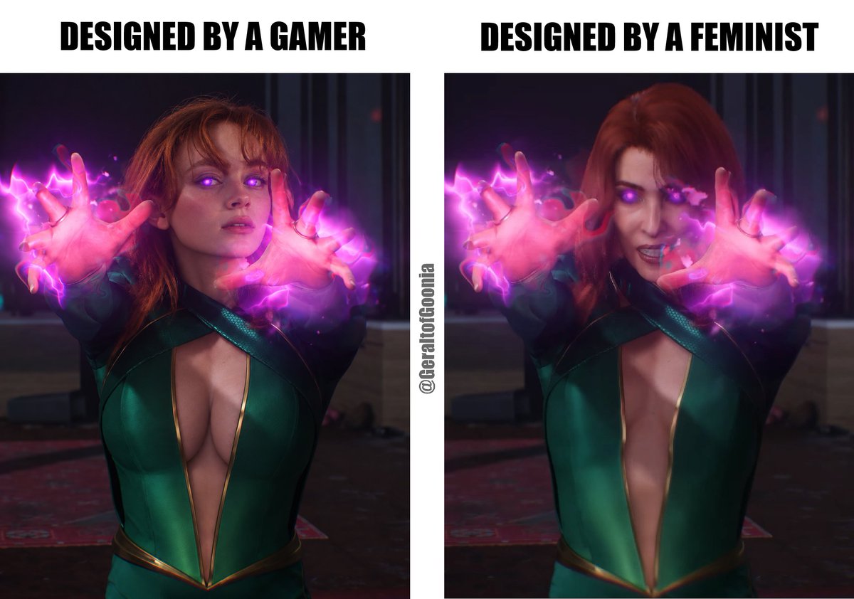 GeraltofGoonia's tweet photo. Jean Grey from Insomniac's Wolverine: https://t.co/uDo7IHgp8D