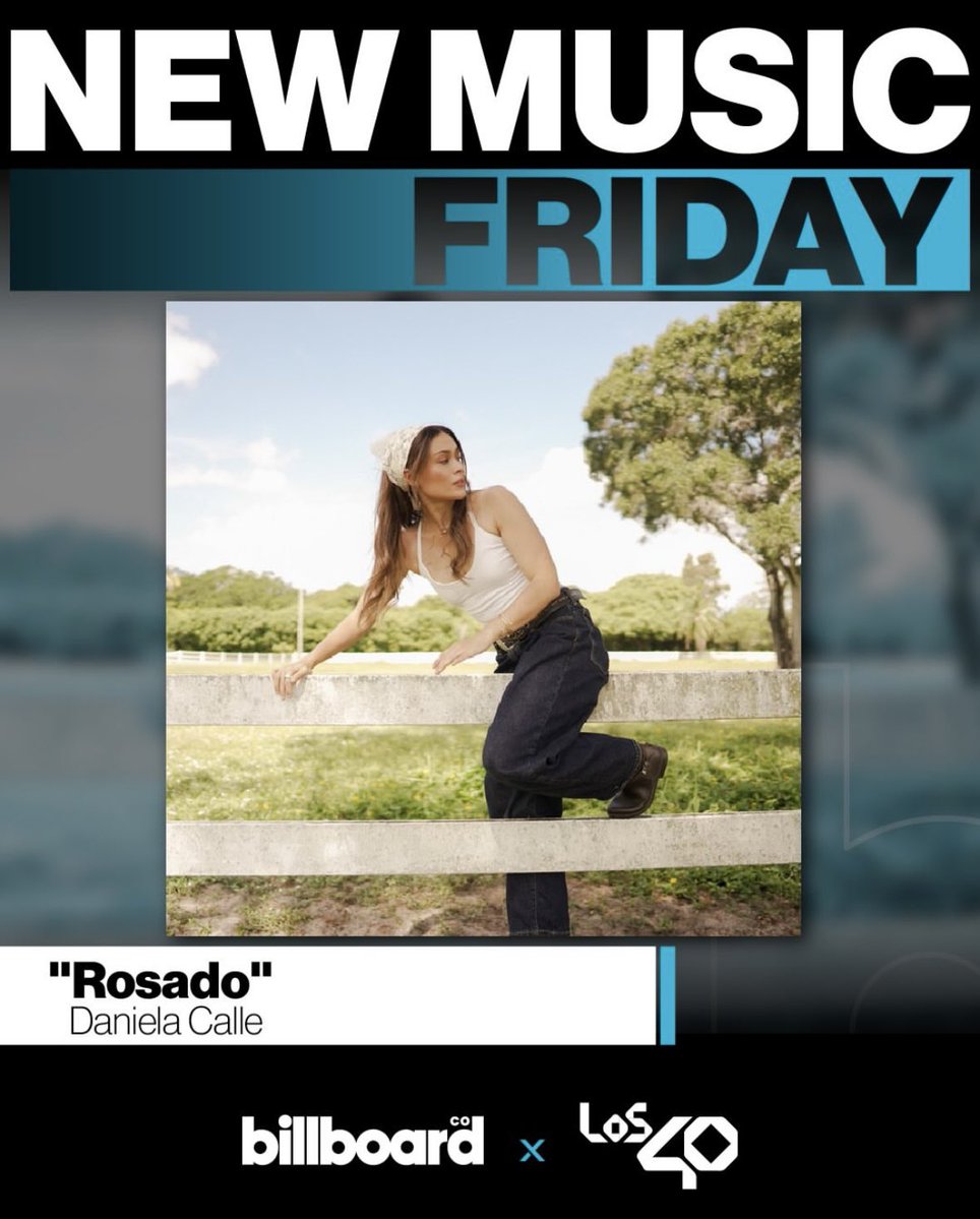 infodanielac's tweet photo. “ROSADO”, el focus track del álbum de Daniela Calle, entra al top de #NewMusicFriday de @billboard_col x @los40colombia, ubicándose en el puesto nº10. https://t.co/EN9kvKUSAH