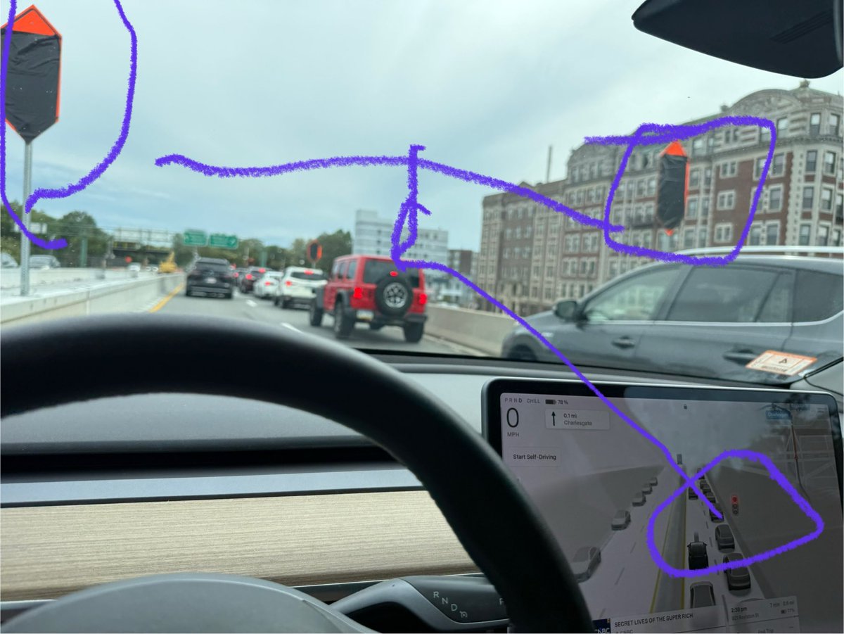 ClayBeatty62's tweet photo. Ha ha ha…. It does kind of look like a red light. 🤷🏻‍♂️ @Tesla https://t.co/yqdhhbOFoV