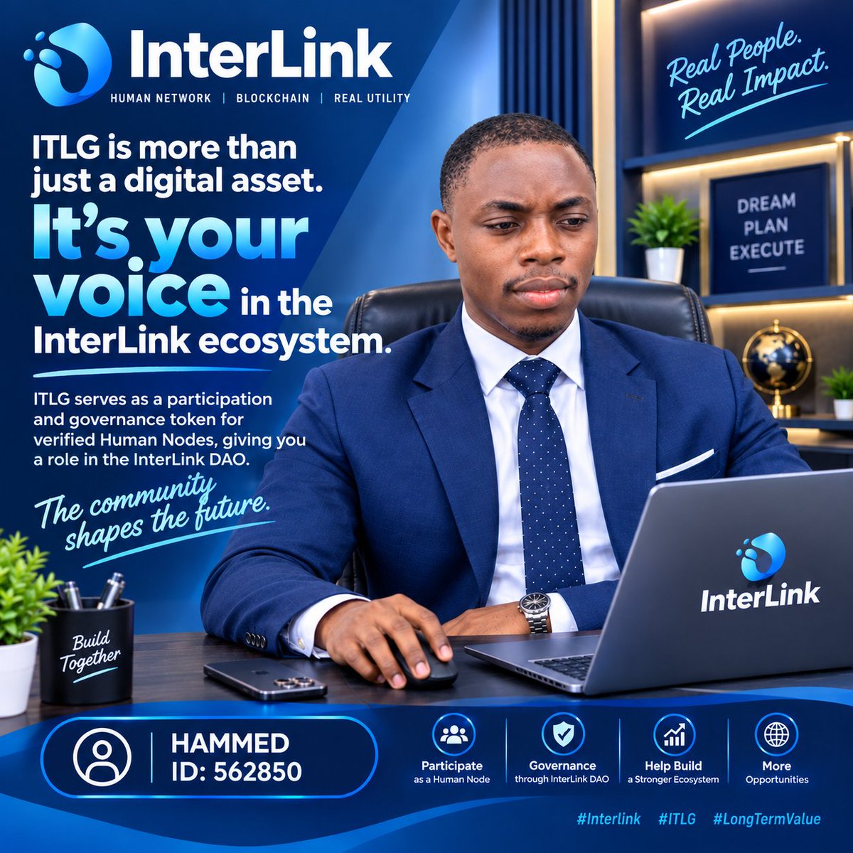 OLLATZURRY's tweet photo. Think bigger than a token.
Think:
Human Network
Identity
Mobile participation
Wallet
Layer 1 infrastructure
Real-world applications
That’s the direction InterLink is building toward.
#Interlink #ITLG #ITL https://t.co/sjDFRyqdBn