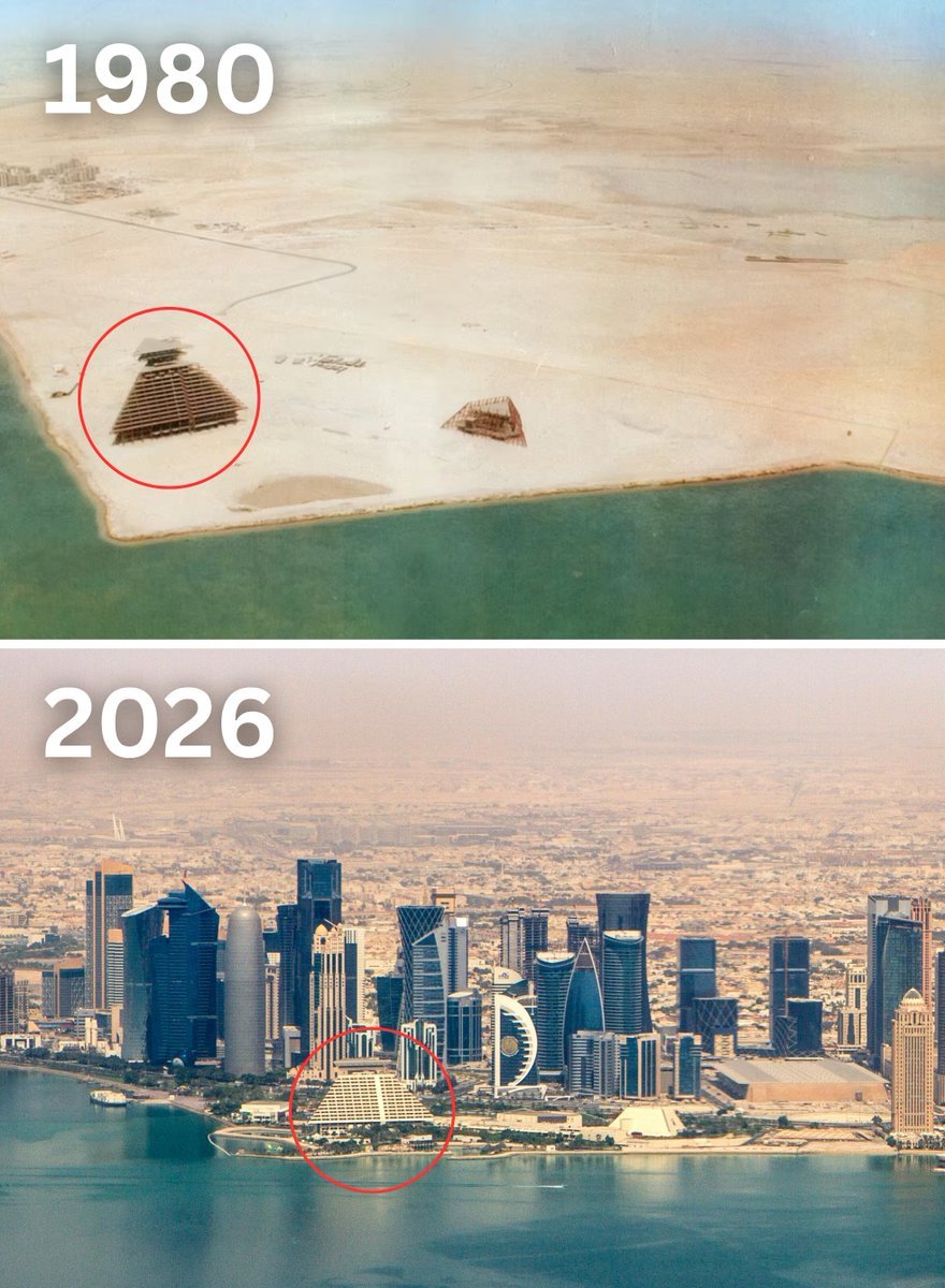 Civixplorer's tweet photo. The transformation of Doha, Qatar 🇶🇦 https://t.co/lr9iJxk4rS