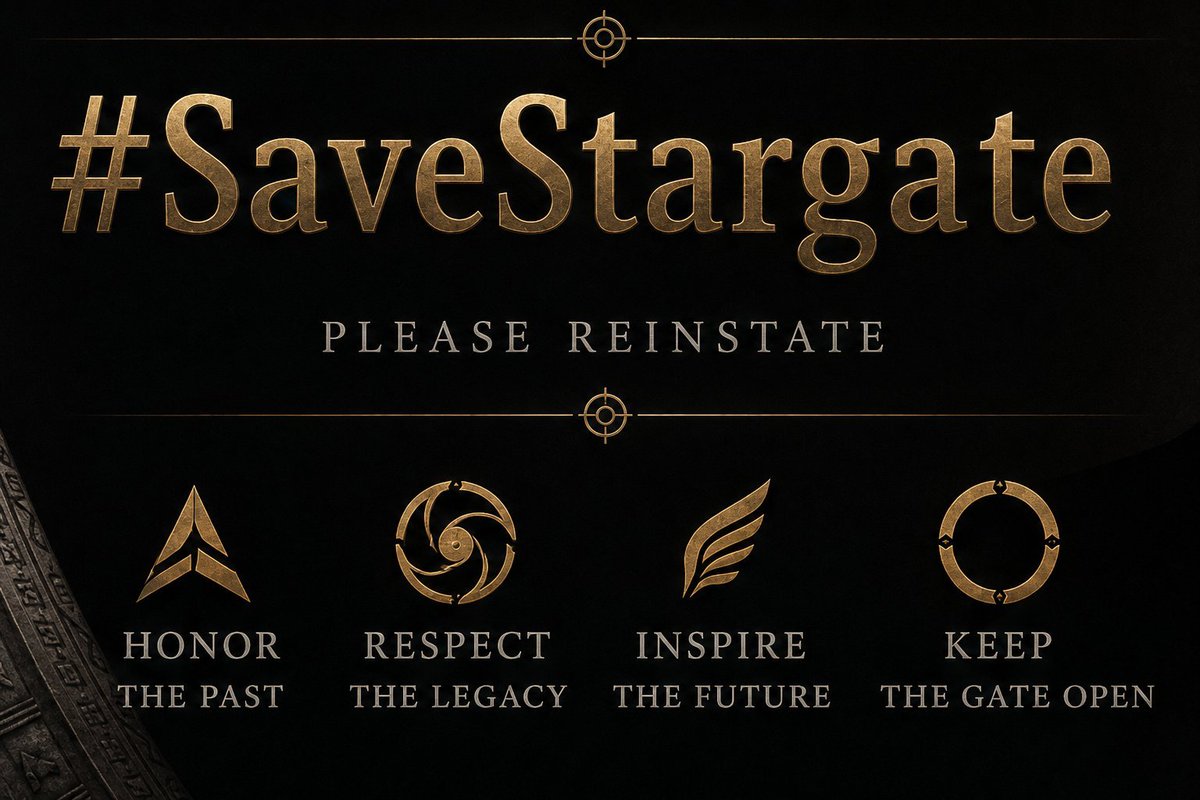susancohl's tweet photo. @PrimeVideo A lot must have happened since the last Stargate ended
#GerosGate #SaveTheGate https://t.co/nt3MWvrKGB