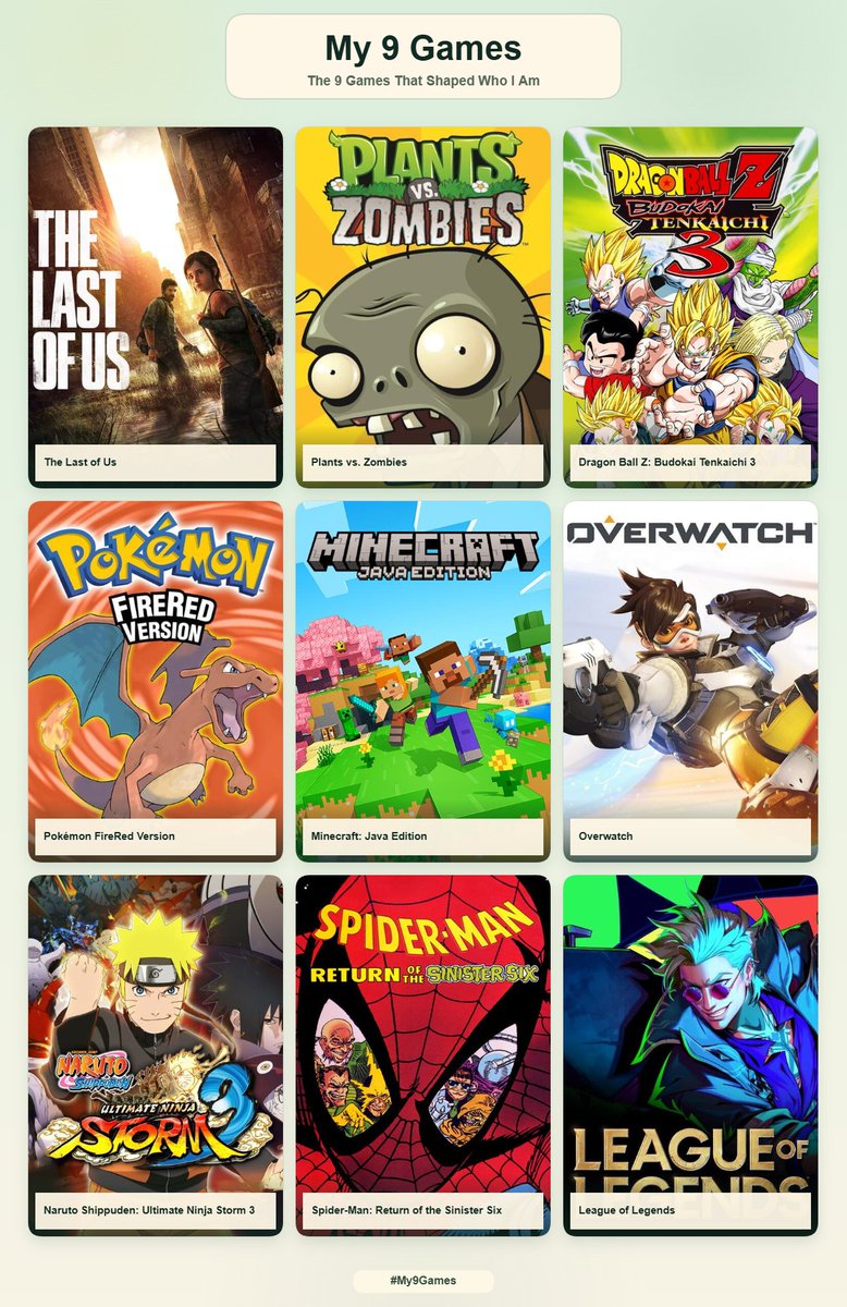 geizonart's tweet photo. 9 jogos que me moldaram 🎮 https://t.co/hqIIatSjZ7