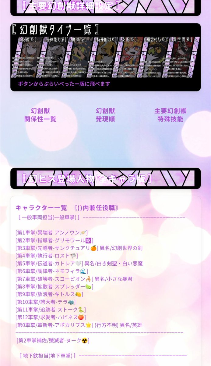 Czar_of_Czar's tweet photo. だいぶサボり散らかしてたせいで古い情報と絵だったり抜けとか変更点とか沢山あるんですが私の自創作はﾘﾄﾘﾝにガチガチに記載されてます！
ほぼ全キャラの情報があります https://t.co/uiSjosxo30