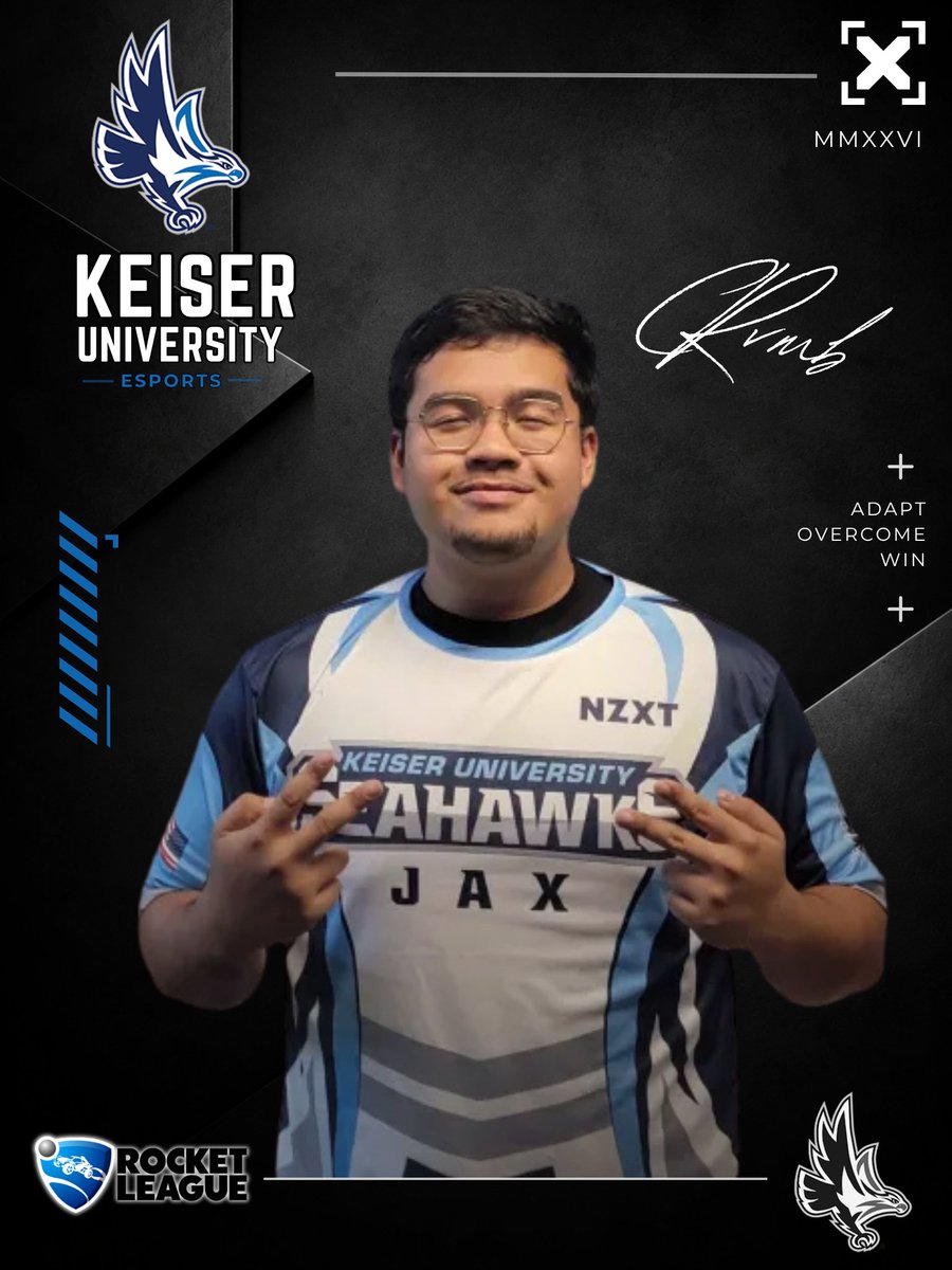 KUPEM_Esports's tweet photo. On loan to us from our friends over at @KUJAX_Esports
Please welcome Crvmb to the @KUPEM_Esports Rocket League Varsity squad for the @ECAC_Esports Fall 2026 season!
#KUWIN https://t.co/iFgc4O6f1h