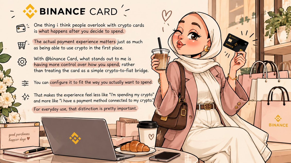 thechaiverse_'s tweet photo. One thing i think people overlook with crypto cards is what happens after you decide to spend.

The actual payment experience matters just as much as being able to use crypto in the first place.

#Binance  #BinanceAcademy #LearnWithBinance https://t.co/nJay1PVxv6