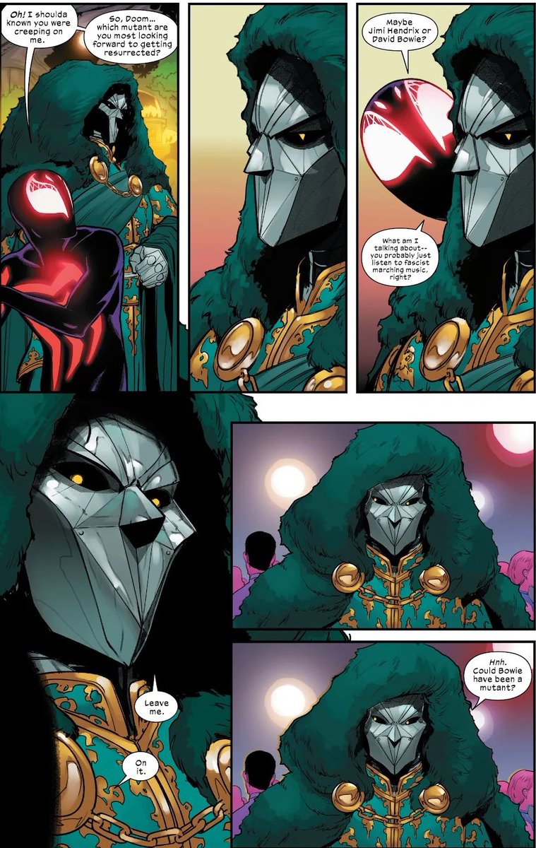 spidermanias's tweet photo. That time Spider-Man convinced Dr Doom David Bowie was a mutant https://t.co/IEEpq5uk7t