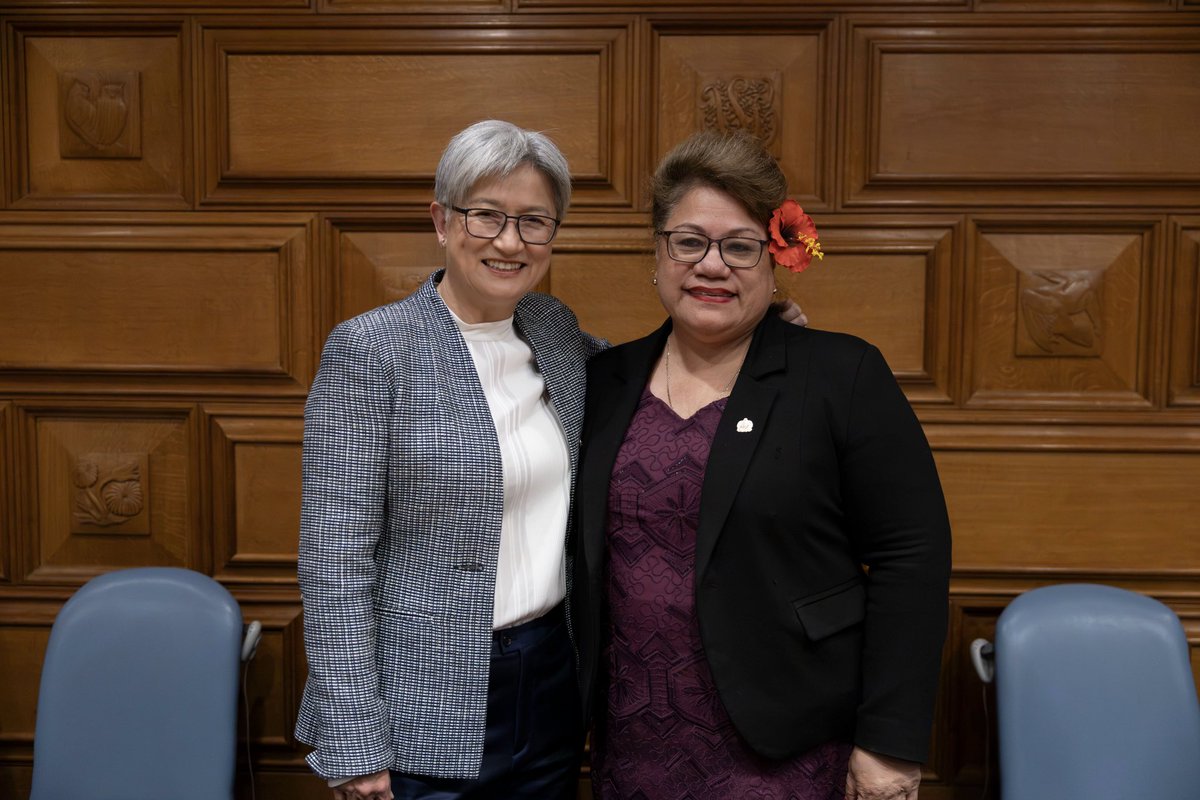SenatorWong's tweet photo. Today I joined Pacific Islands Forum Leaders and UN Secretary-General António Guterres in New York as we work to elevate Pacific voices and priorities. In an uncertain world, Pacific regionalism helps shape a peaceful, stable and prosperous region, where sovereignty is respected. https://t.co/afL395Nl5V