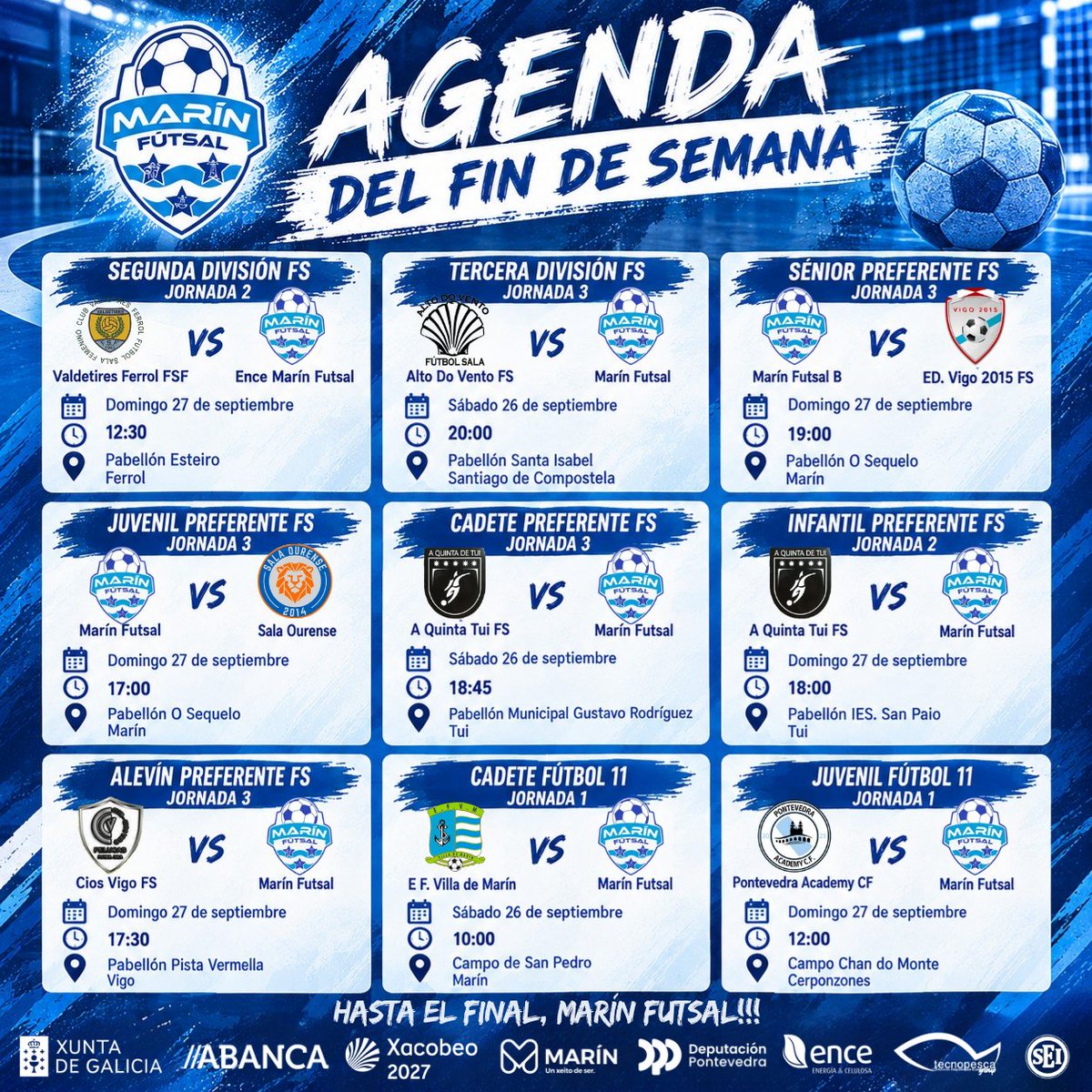 marin_futsal's tweet photo. โฝ ๐
ฐ๐
ถ๐
ด๐
ฝ๐
ณ๐
ฐ ๐๐
ด๐
ผ๐
ฐ๐
ฝ๐
ฐ๐
ป โฝ
| ๐โฐHฬณoฬณrฬณaฬณrฬณiฬณoฬณsฬณ pฬณaฬณrฬณaฬณ eฬณlฬณ fฬณiฬณnฬณ dฬณeฬณ sฬณeฬณmฬณaฬณnฬณaฬณ
ยกยกยก๐๐ช๐ผ๐ฝ๐ช ๐ฎ๐ต ๐ฏ๐ฒ๐ท๐ช๐ต, ๐๐๐ก๐ฬ๐ ๐๐ค๐ฃ๐ข๐๐โโโ
#XuntadeGalicia #concellodemarin #enceplansocialpontevedra #deputaciondepontevedra https://t.co/3GZxIylNAZ
