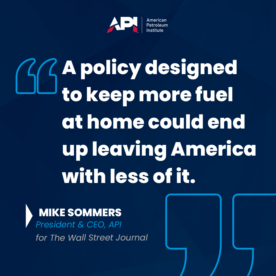 APIenergy's tweet photo. A diesel export ban won't solve supply challenges. It could reduce fuel production and raise costs for consumers. https://t.co/rYW1JS2LOk