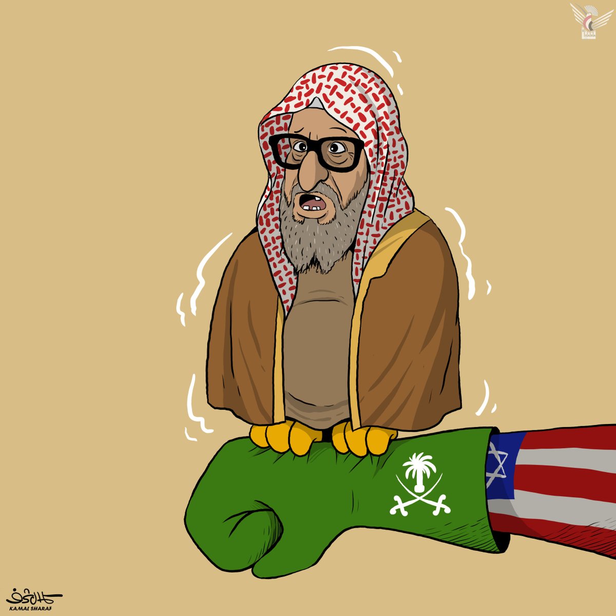 kamalsharf's tweet photo. الفوزان(مفتي النظام السعودي) يدعو إلى الجهاد في اليمن ويحرّمه في فلسطين!

#كاريكاتير https://t.co/FKnFWefRgb
