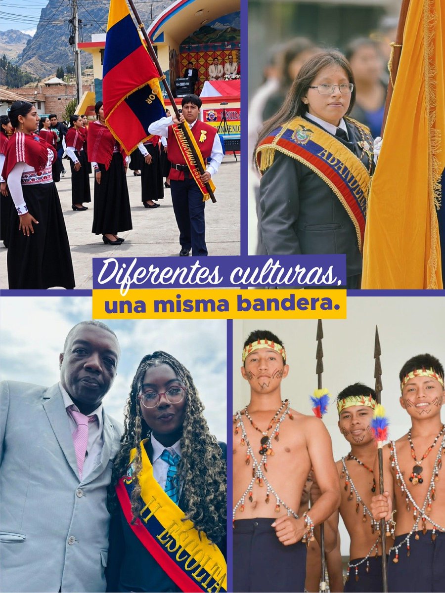 Educacion_Ec's tweet photo. Hoy, 261 mil estudiantes 👧🏻👦🏽 levantaron su mano frente a nuestra tricolor 🇪🇨 y reafirmaron su compromiso con el Ecuador.

En el #DíaDeLaBandera, estudiantes de Tercero de Bachillerato de todo el país, desde distintas culturas, historias y territorios, se unieron en un mismo sentimiento: el orgullo de ser ecuatorianos y el compromiso con su país.

🏫 Desde el Ministerio de Educación, Deporte y Cultura, acompañamos a nuestros estudiantes en estos momentos que fortalecen su identidad, reconocen la diversidad y nos recuerdan que el compromiso con el país también se construye desde las aulas.