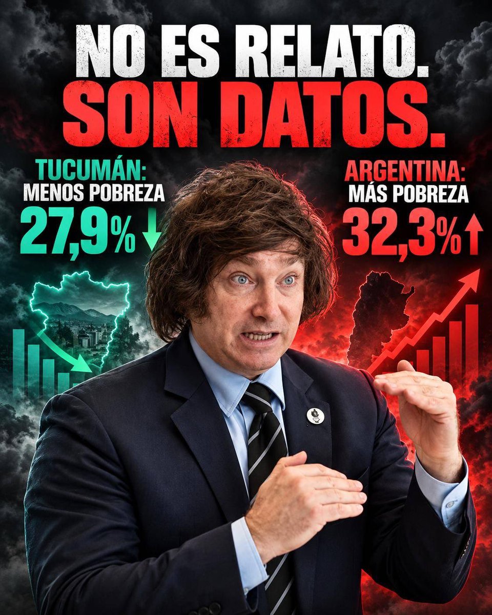 libertadalpingo's tweet photo. Acá está el cuentito del ajuste que nos quisieron hacer creer que funcionaba ..

El ajuste lo pagaron LOS POBRES. 

Pero por suerte, en Tucumán venimos bien 👇🏼#Tucumancrece https://t.co/K5SGiXAVIt