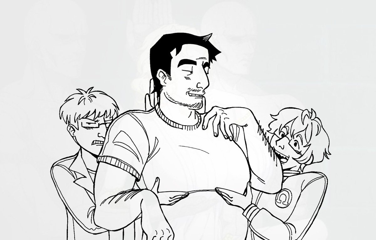 PrxbPerson's tweet photo. Otro dibujo que hizo Fukka
Esta vez con William (Bill Dickey) de metiche
Este no lo considero OC x OC pero quien fuera Nathan para agarrar ese par de lolas de hombre maduro de casi 50 años https://t.co/NsB5DyFPhX
