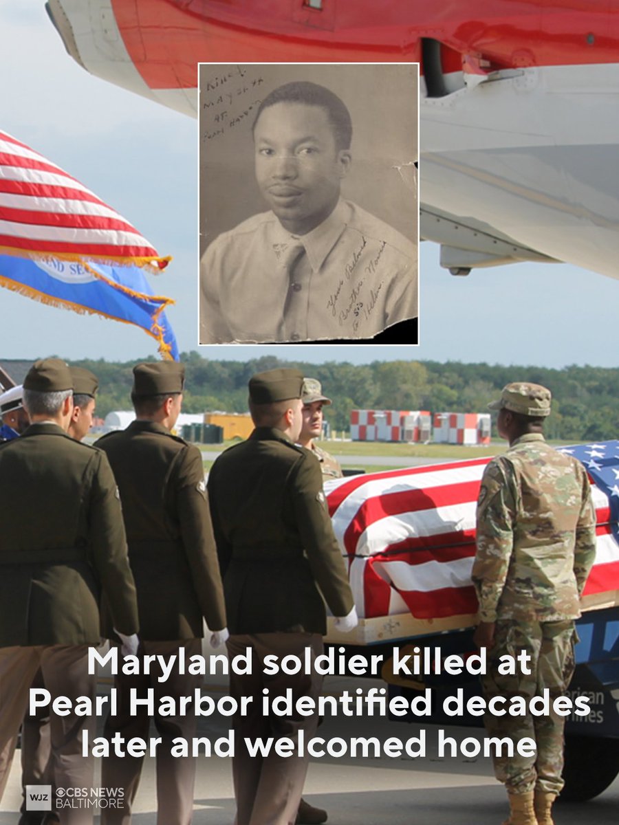 wjz's tweet photo. The remains of a Maryland military service member who was unidentified for decades after he was killed at Pearl Harbor during World War II were welcomed home Thursday, Sept. 24, at Baltimore-Washington Thurgood Marshall International Airport.

The remains of U.S. Army Pfc. Owen Norris, of Marriottsville, Maryland, were formally identified on July 7, 2026.

Norris will be buried Saturday at West Liberty United Methodist Church Cemetery in Marriottsville.

Norris was 26 years old when he was killed along with more than 100 other service members in an explosion and subsequent fires during the West Loch Disaster at Pearl Harbor on May 21, 1944.