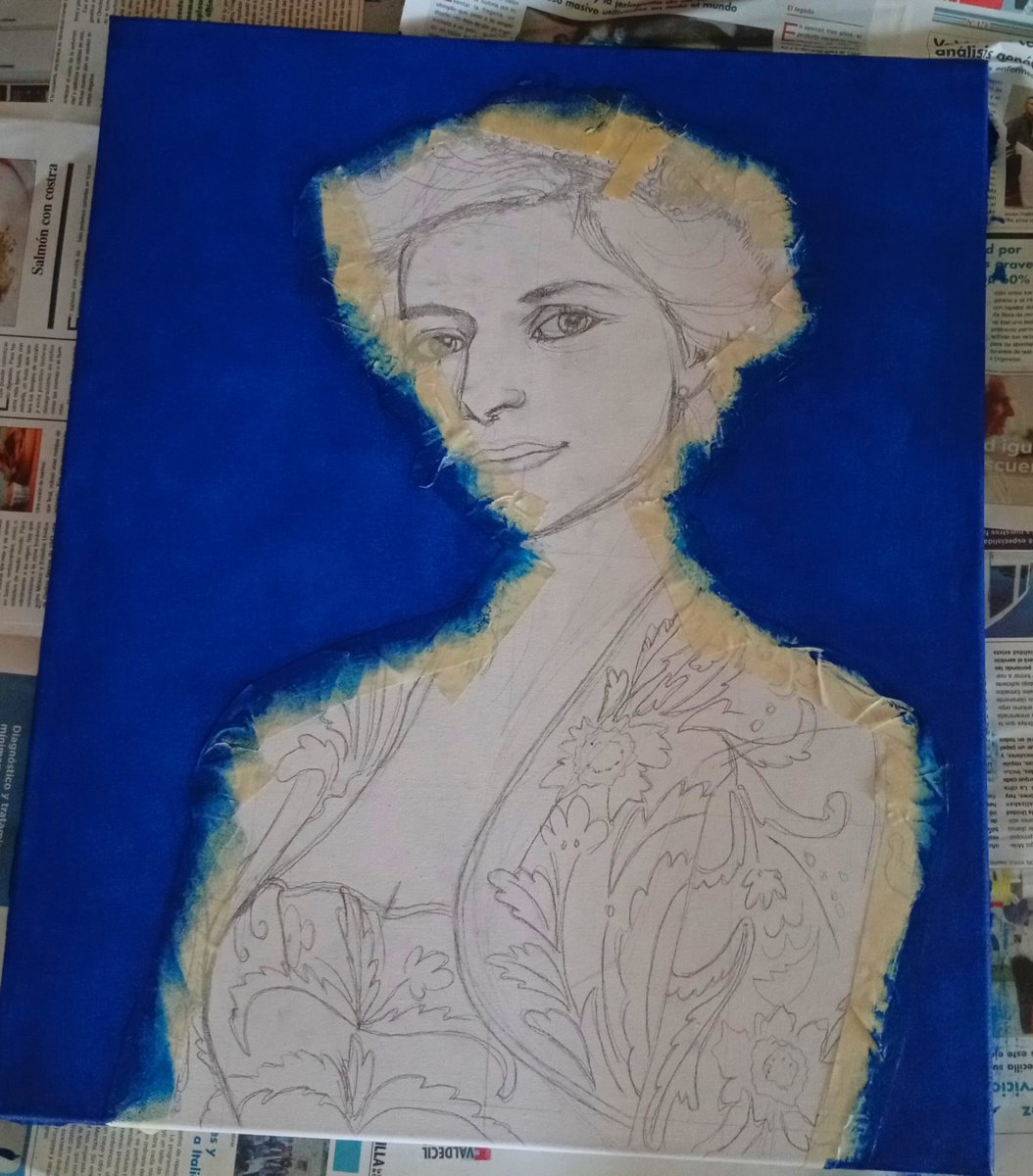 evsj88's tweet photo. #azulceruleo #ladyD #art #Artstyle #draw #PaintingArt https://t.co/JEZA5Hit08