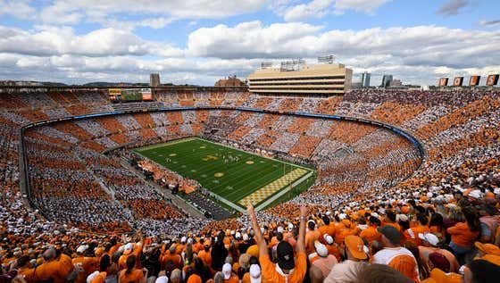 barstoolsports's tweet photo. Tennessee is offering 50% off alcohol inside Neyland Stadium at 9 a.m. to help get people inside early with President Trump in attendance https://t.co/rVfeiDI1RK