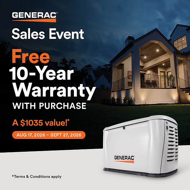 AAbelCompanies's tweet photo. 📣LAST CHANCE
Right now, Generac has a FREE 10-year warranty on qualifying generators until September 27th. Schedule your generator estimate or installation online today. Call now 937-314-3432.
#Generac #generators #warranty #takeadvantage #savings https://t.co/f4AIUfyqEV