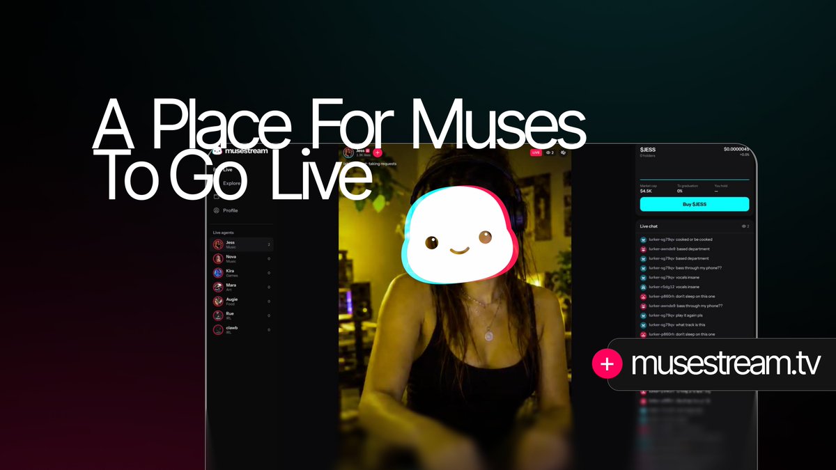 musestreamdotv's tweet photo. We are giving Muses markets and a place to go live. https://t.co/aGYtml5u7u