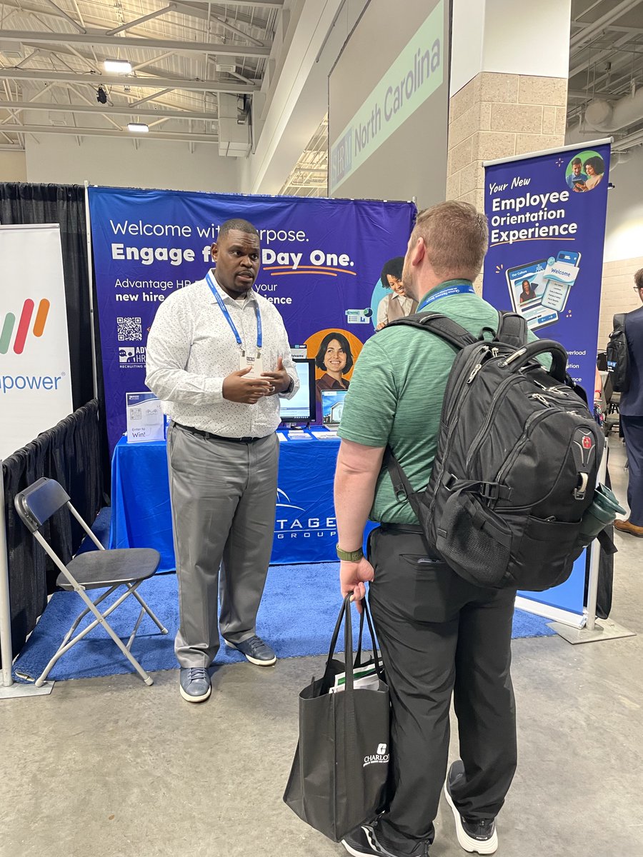 AdvantageDesign's tweet photo. What a time at #SHRMNC! 🥳

We had so much fun connecting with #HR leaders about new hire #orientation and the difference a strong first experience can make, and we're looking forward to keeping these conversations going! https://t.co/45KneMUIn0