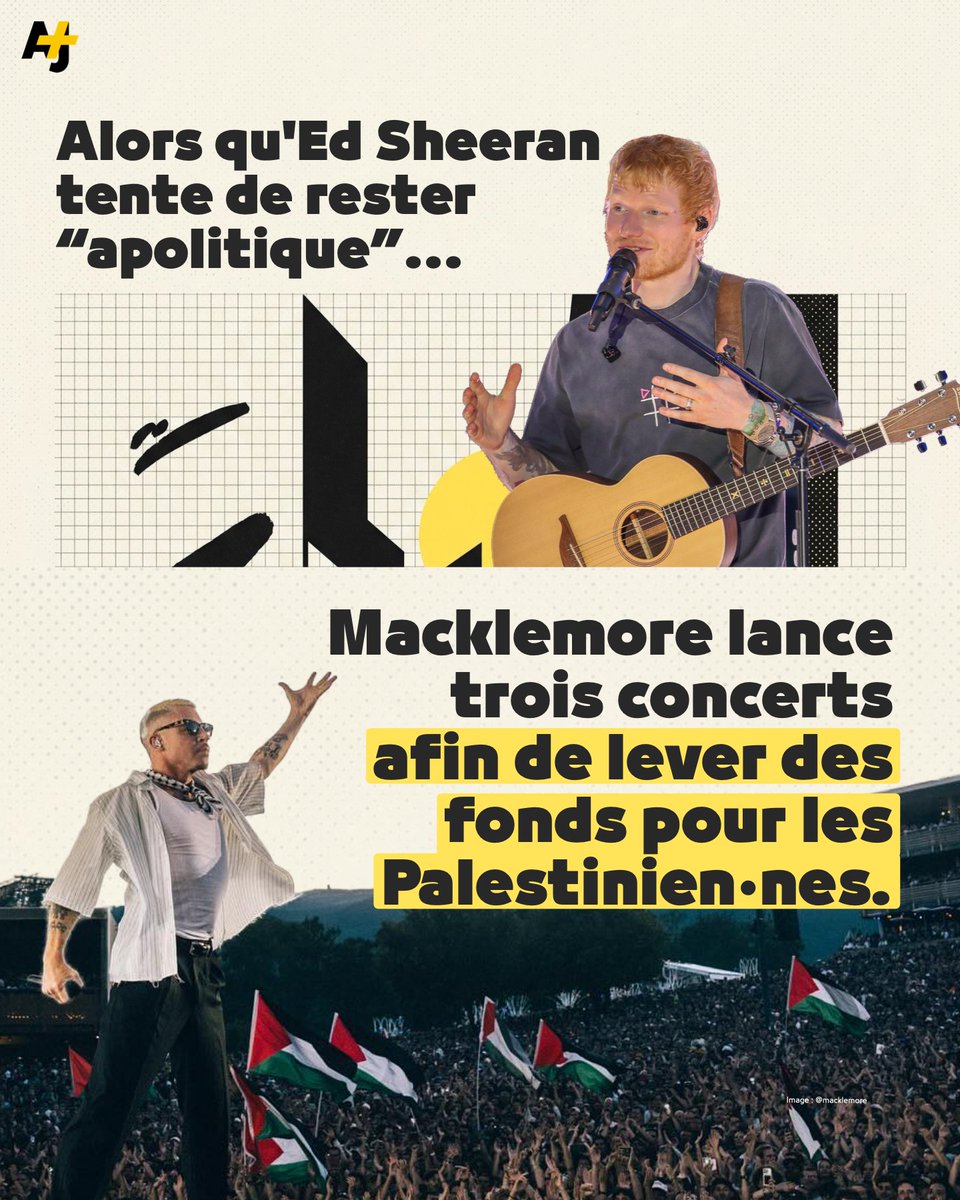ajplusfrancais's tweet photo. Le “Free Palestine Tour” de Macklemore passera par Paris le 29 octobre prochain. Les billets seront mis en vente à partir du mardi 29 septembre. https://t.co/hNS20icz9Z