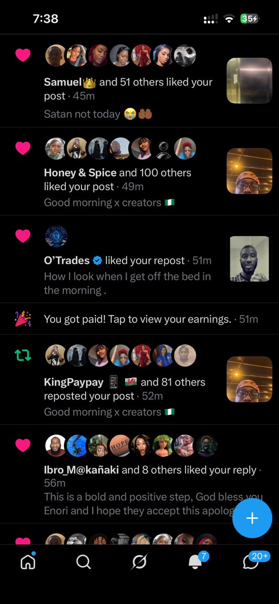drharveee's tweet photo. Notis for notis as an original content creator would not give you this pay, work on your home timeline and thank me later. Get in jhoor 🎉 https://t.co/pk8466syL2