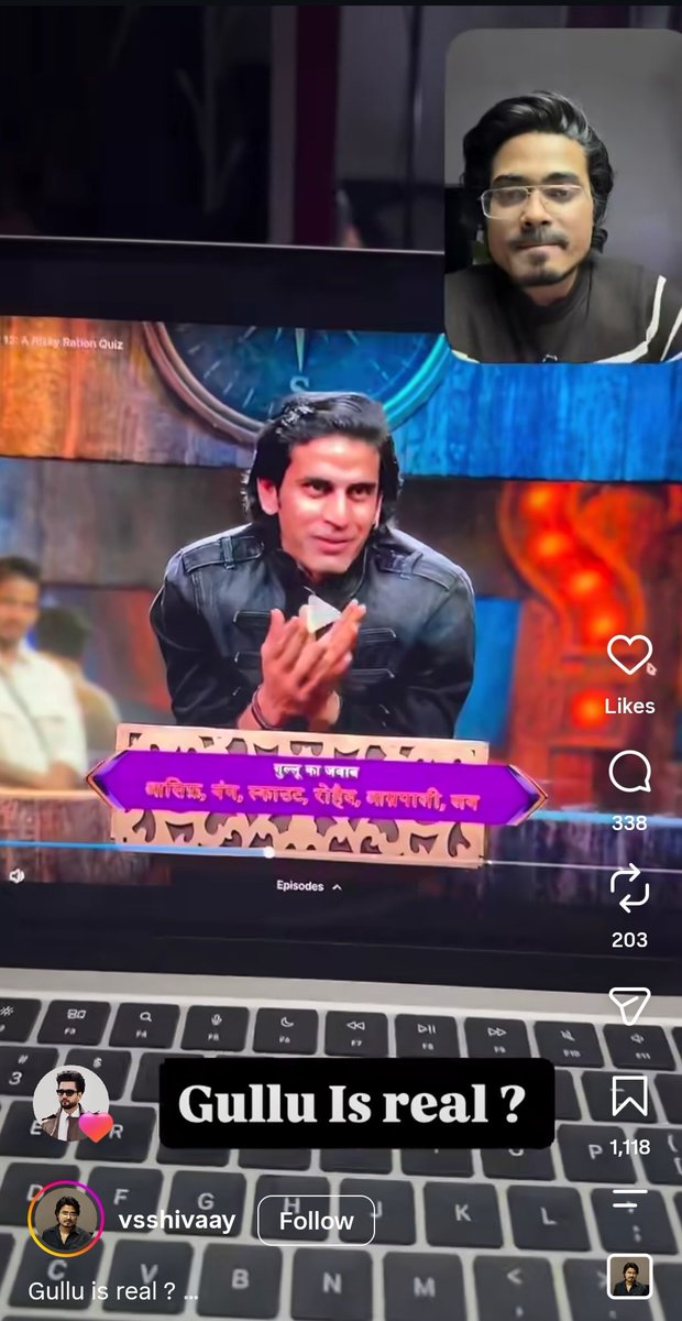 bajrngdalchakia's tweet photo. Elvish Yadav Liked Gullu Being "Real" Reels 😱 

#gullu  #KushalTanwar #elvishyadav #biggboss20 https://t.co/xUMygUqnlq