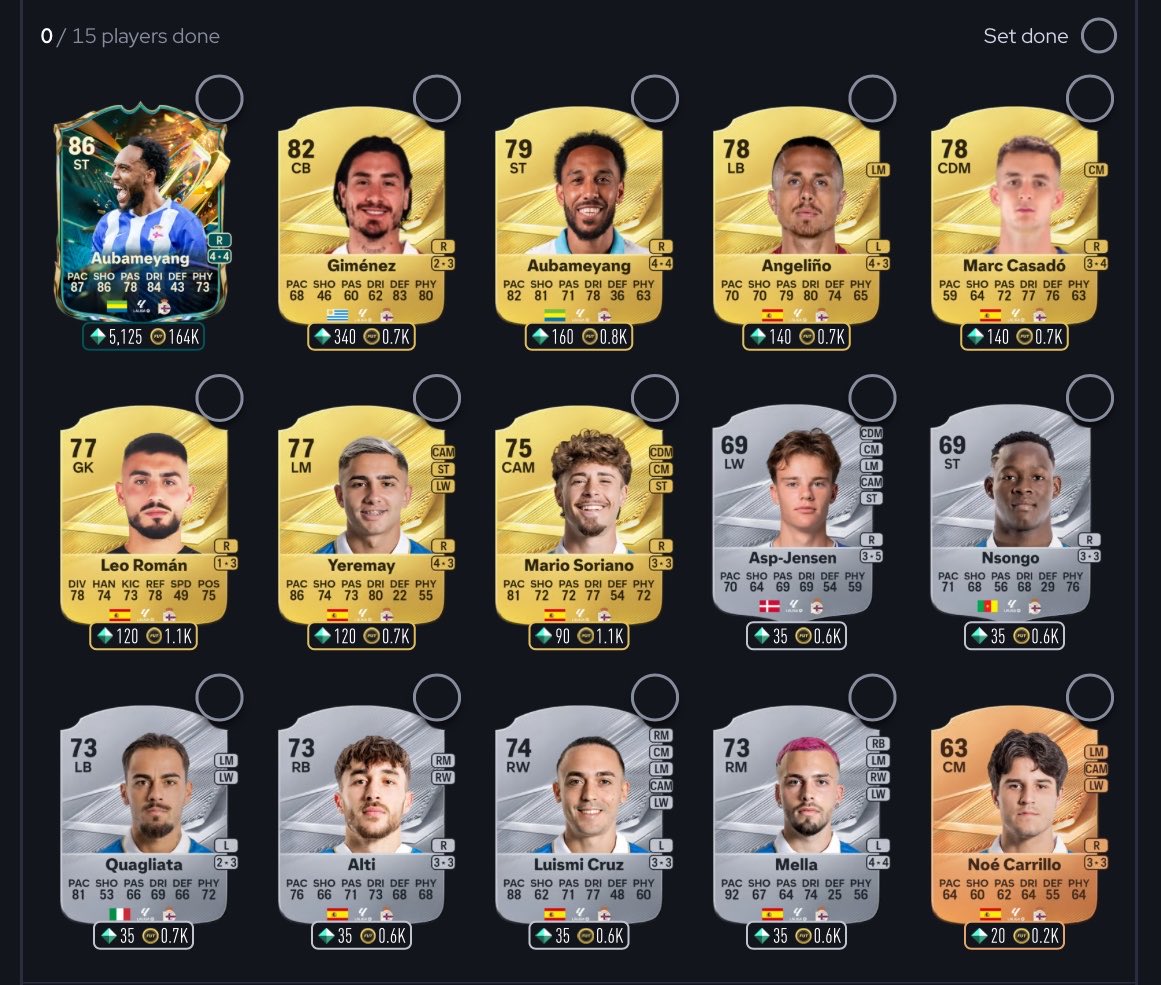 TheGhoost_'s tweet photo. 🚨|| 76 توكن غاليري من ناديين بس! 🤯🔥

🇪🇸 ديبورتيفو لاكورونيا
🇪🇸 رايو فايكانو

⚠️ الظهير الروماني مقطوع من السوق حاليًا.. حاول تصيده أو انتظر لين يتوفر.

💰 تحتاج 165 ألف كوينز تشتري فيها أوباميانج، وبعدها ترجع تبيعه خسارتك بالضريبة حوالي 9 الاف فقط ✅ https://t.co/7Po26lyHFn